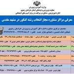 لیست مراکز مشاوره مجاز انتخاب رشته کنکور در نواحی مشهد